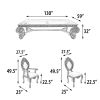 Platine Rococo Dining Table Set of 9 (KIT)