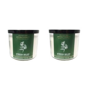 Bath and Body Works Aromatherapy 3 Wick Candle, 14.5 Oz, Eucalyptus Spearmint (2 Pack)