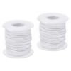 Uxcell 21 PLY 200 Ft Long 2mm Flat Wide Cotton Braided Candle Wick, 2 Pack