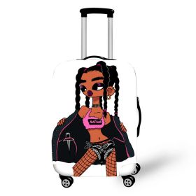 Nopersonality African Art Girl Travel Accessories Luggage Cover Suitcase Protection Baggage Dust Cover Stretch Fabrics 18-30inch (Option: A-L)