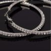 Designer Hoop Earrings 10Pairs/Lot 18K Gold Plated/Silver Plated Circle 5CM Elegant Big Earrings Jewelry Gifts Women Trendy diamond Crystal