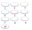 Wholesale 18K platinum gold plated 10PCS/Set austrian crystal chain bracelet strand wrap elastic women/girl bracelets fashion jewelry for Women
