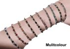 Wholesale 18K platinum gold plated 10PCS/Set austrian crystal chain bracelet strand wrap elastic women/girl bracelets fashion jewelry for Women